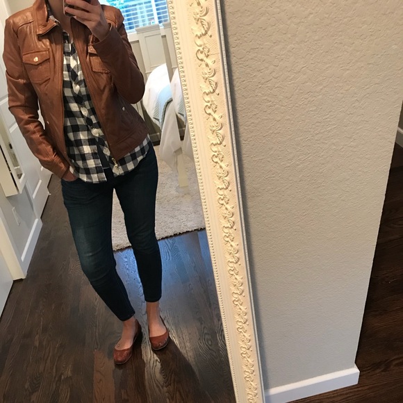 Guess Jackets & Blazers - Genuine brown leather Guess jacket